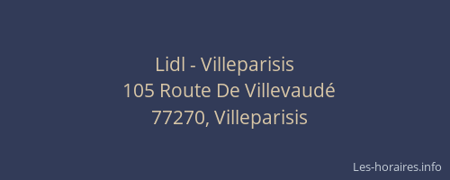 Lidl - Villeparisis