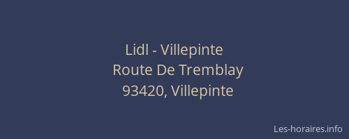 Lidl - Villepinte