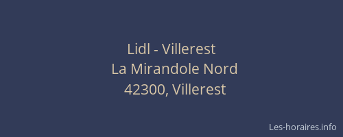 Lidl - Villerest