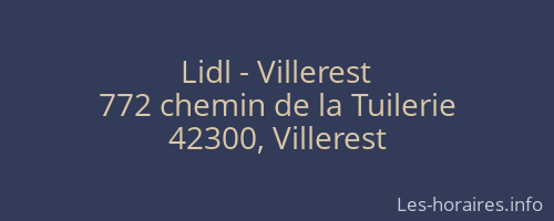 Lidl - Villerest