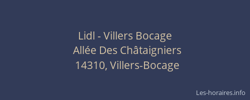 Lidl - Villers Bocage