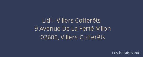 Lidl - Villers Cotterêts