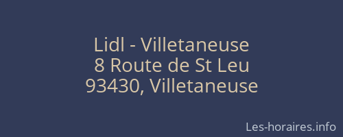 Lidl - Villetaneuse