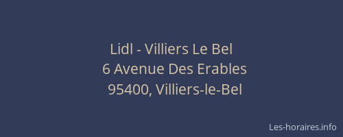 Lidl - Villiers Le Bel