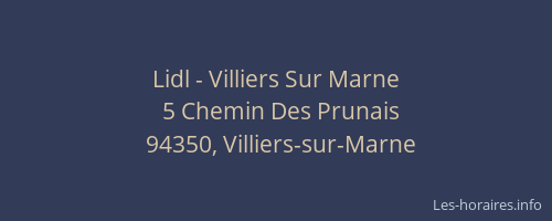 Lidl - Villiers Sur Marne