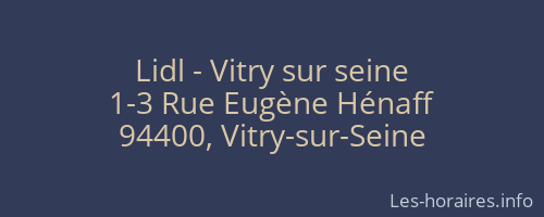 Lidl - Vitry sur seine