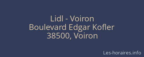 Lidl - Voiron