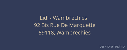 Lidl - Wambrechies