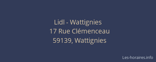 Lidl - Wattignies