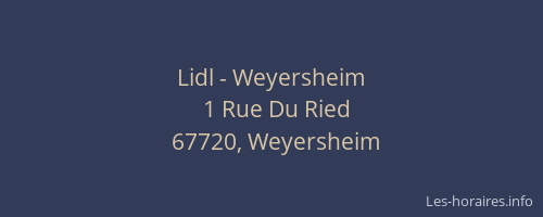 Lidl - Weyersheim
