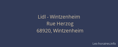 Lidl - Wintzenheim