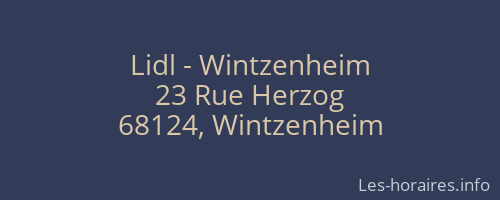 Lidl - Wintzenheim