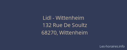 Lidl - Wittenheim