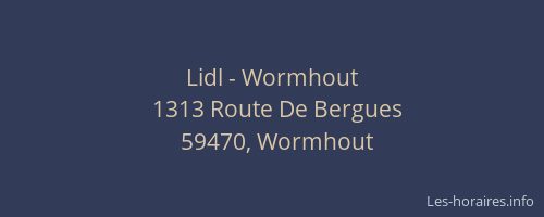 Lidl - Wormhout