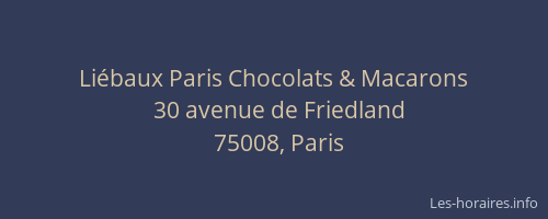 Liébaux Paris Chocolats & Macarons