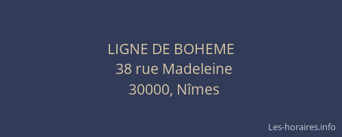LIGNE DE BOHEME