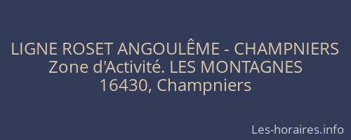 LIGNE ROSET ANGOULÊME - CHAMPNIERS