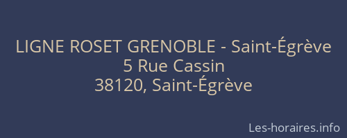 LIGNE ROSET GRENOBLE - Saint-Égrève