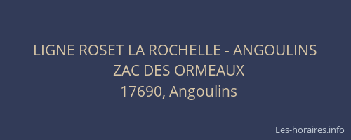 LIGNE ROSET LA ROCHELLE - ANGOULINS