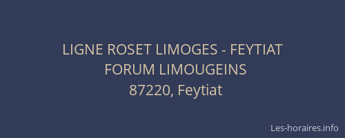 LIGNE ROSET LIMOGES - FEYTIAT