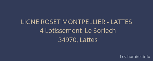 LIGNE ROSET MONTPELLIER - LATTES