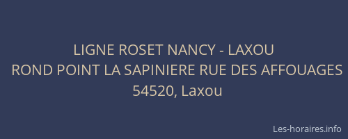 LIGNE ROSET NANCY - LAXOU
