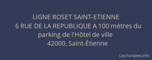 LIGNE ROSET SAINT-ETIENNE