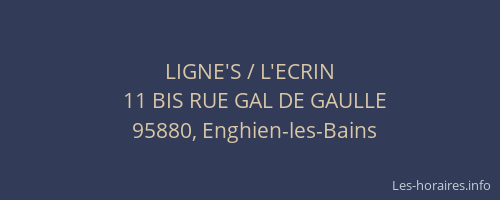 LIGNE'S / L'ECRIN