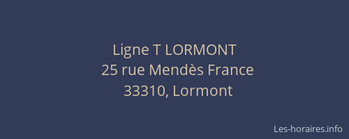 Ligne T LORMONT