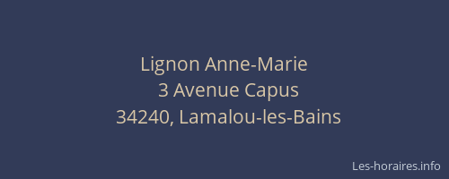 Lignon Anne-Marie