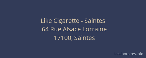 Like Cigarette - Saintes