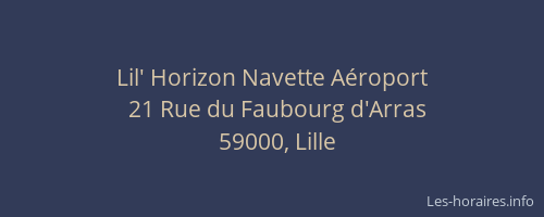 Lil' Horizon Navette Aéroport