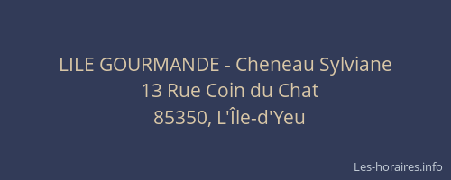 LILE GOURMANDE - Cheneau Sylviane