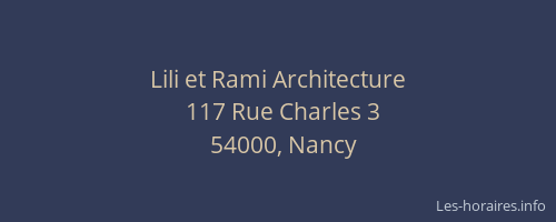 Lili et Rami Architecture