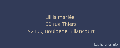 Lili la mariée