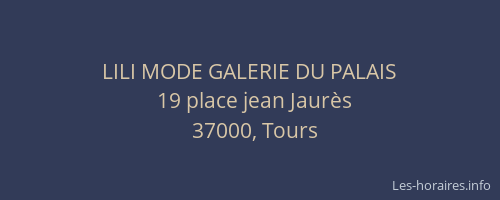 LILI MODE GALERIE DU PALAIS