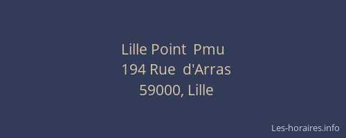 Lille Point  Pmu
