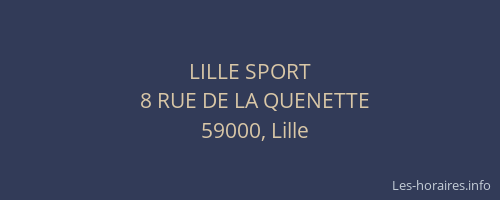 LILLE SPORT