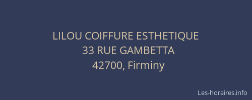 LILOU COIFFURE ESTHETIQUE