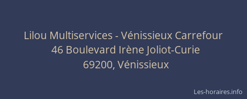 Lilou Multiservices - Vénissieux Carrefour