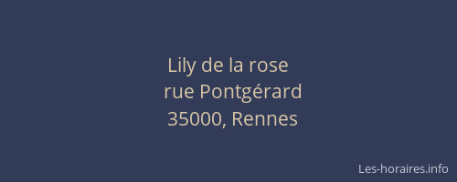 Lily de la rose