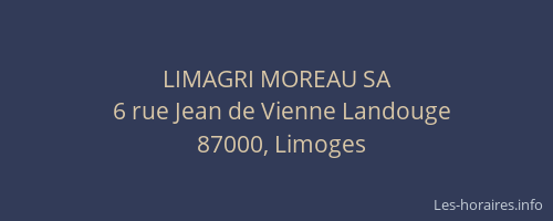 LIMAGRI MOREAU SA