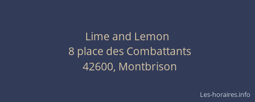 Lime and Lemon