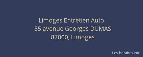 Limoges Entretien Auto