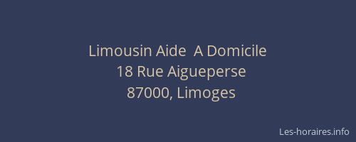 Limousin Aide  A Domicile