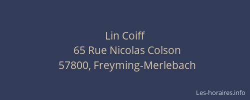 Lin Coiff