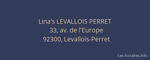 Lina's LEVALLOIS PERRET