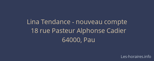 Lina Tendance - nouveau compte