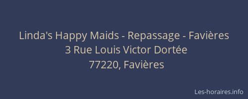Linda's Happy Maids - Repassage - Favières