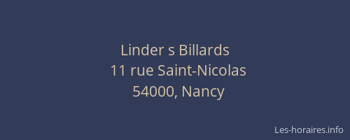Linder s Billards